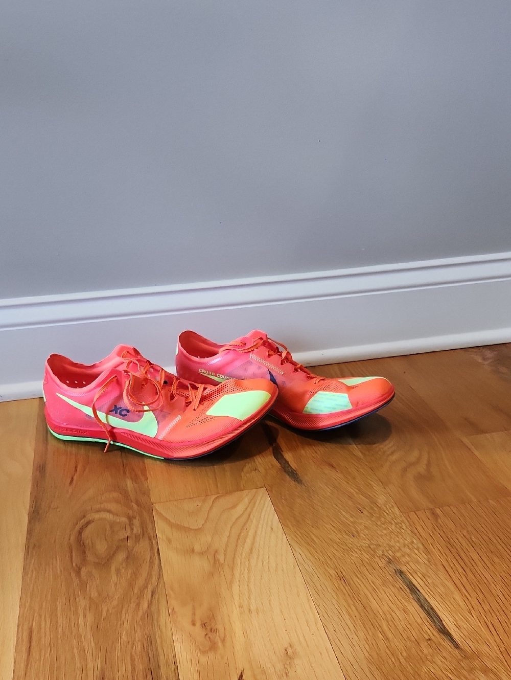 Nike Men’s ZoomX Dragonfly XC Neon Orange and Lime Racing Spikes